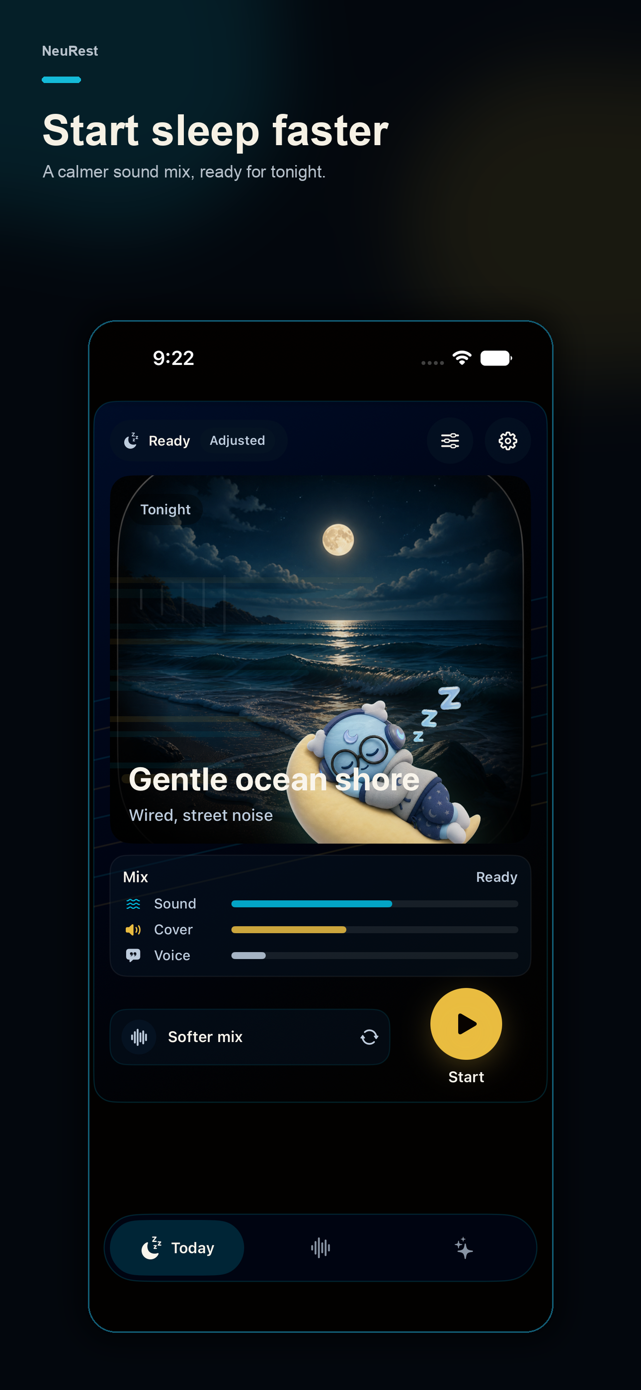 NeuRest sleep sound screen.
